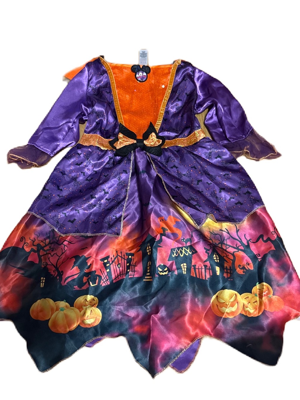 Disney Minnie Mouse Witch Dress Costume Sz 5-6 Halloween Kids Girls - Picture 1 of 7